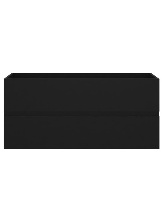 Skříňka pod umyvadlo černá 100 x 38,5 x 45 cm kompozitní dřevo