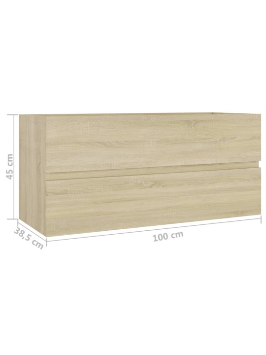 Skříňka pod umyvadlo dub sonoma 100x38,5x45 cm kompozitní dřevo