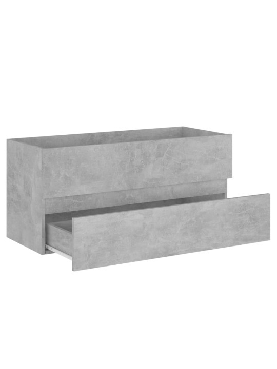 Skříňka pod umyvadlo betonově šedá 100 x 38,5 x 45 cm kompozit