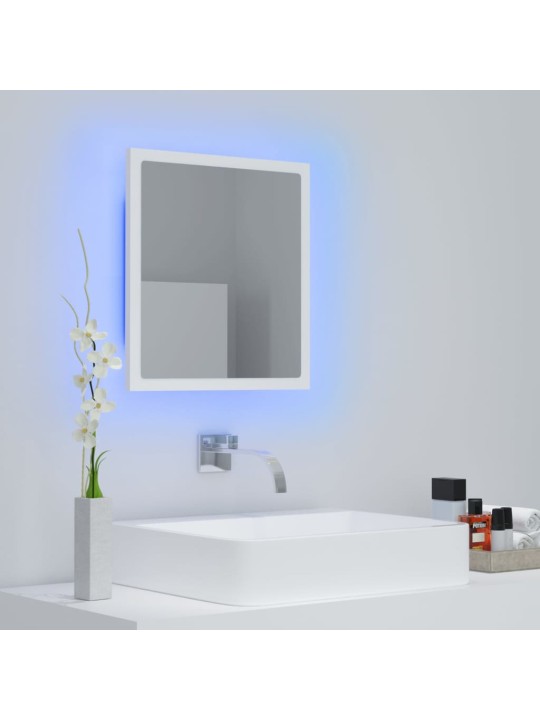 LED koupelnové zrcadlo bílé 40 x 8,5 x 37 cm akrylové
