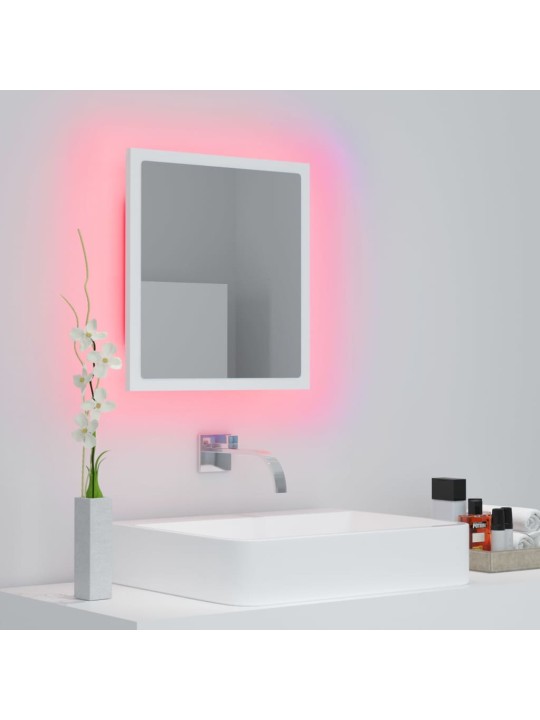 LED koupelnové zrcadlo bílé 40 x 8,5 x 37 cm akrylové