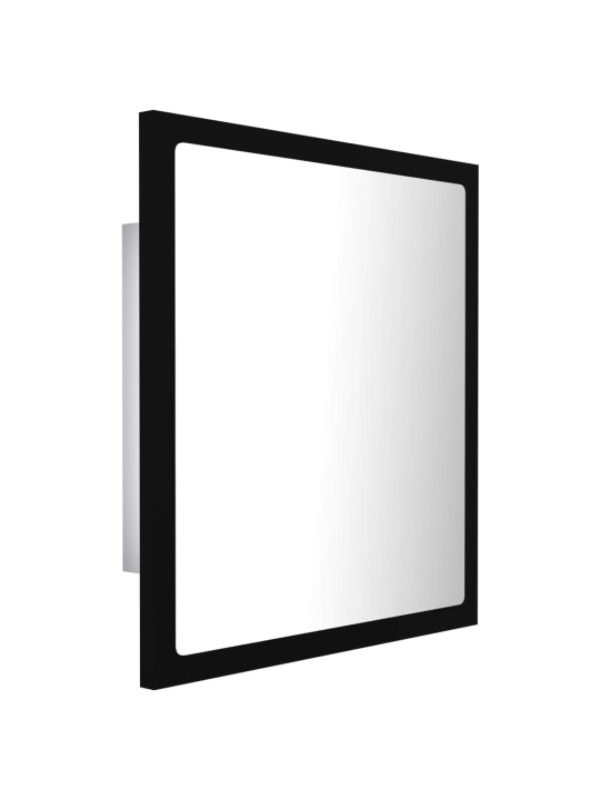 LED koupelnové zrcadlo černé 40 x 8,5 x 37 cm akrylové