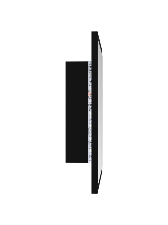 LED koupelnové zrcadlo černé 40 x 8,5 x 37 cm akrylové