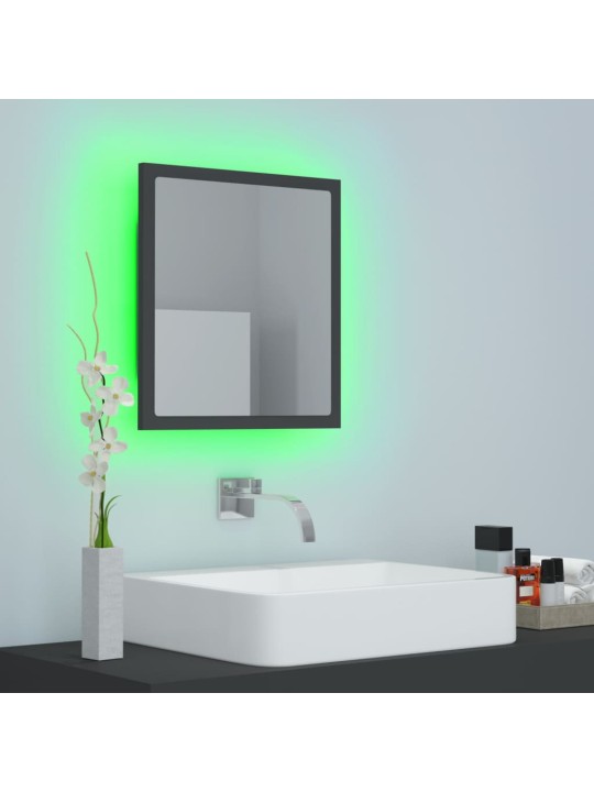 LED koupelnové zrcadlo šedé 40 x 8,5 x 37 cm akrylové