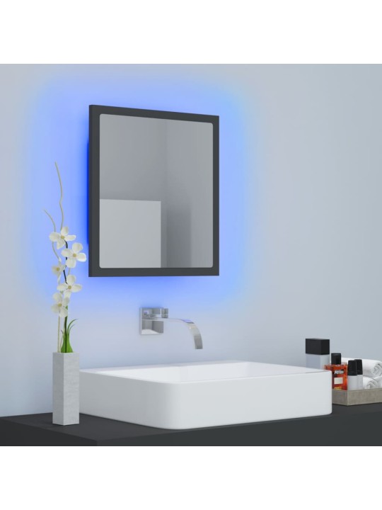 LED koupelnové zrcadlo šedé 40 x 8,5 x 37 cm akrylové