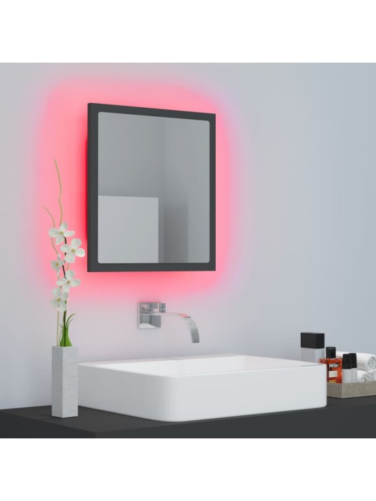 LED koupelnové zrcadlo šedé 40 x 8,5 x 37 cm akrylové