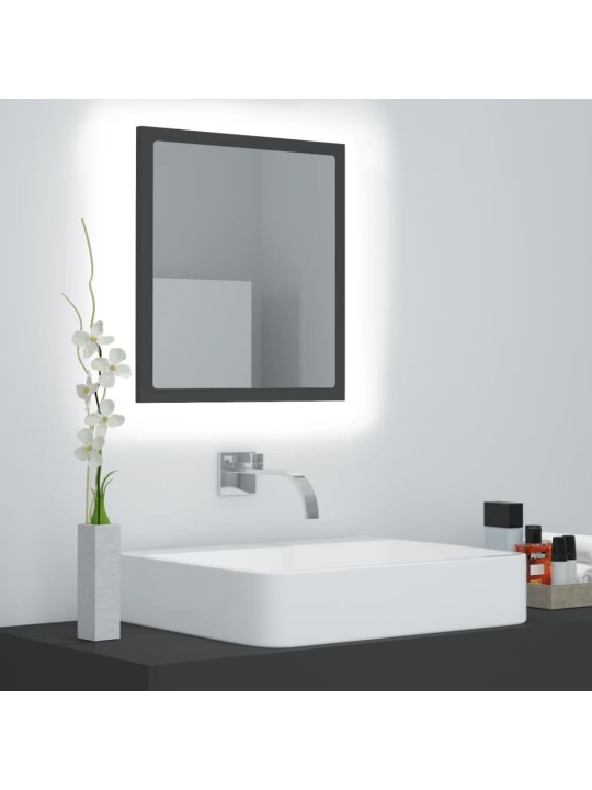 LED koupelnové zrcadlo šedé 40 x 8,5 x 37 cm akrylové