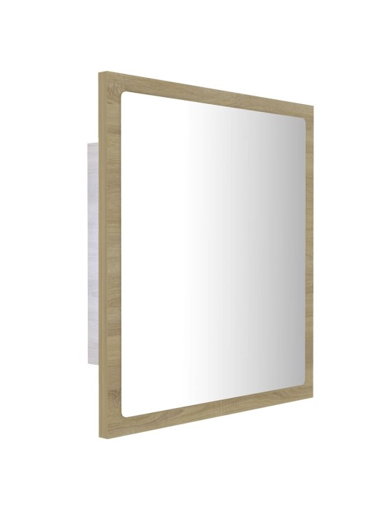 LED koupelnové zrcadlo dub sonoma 40 x 8,5 x 37 cm akrylové