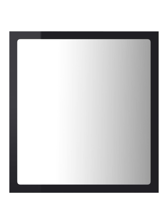 LED koupelnové zrcadlo černé vysoký lesk 40x8,5x37 cm akrylové