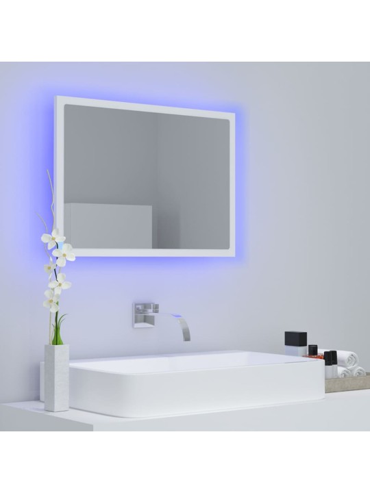 LED koupelnové zrcadlo bílé 60 x 8,5 x 37 cm akrylové