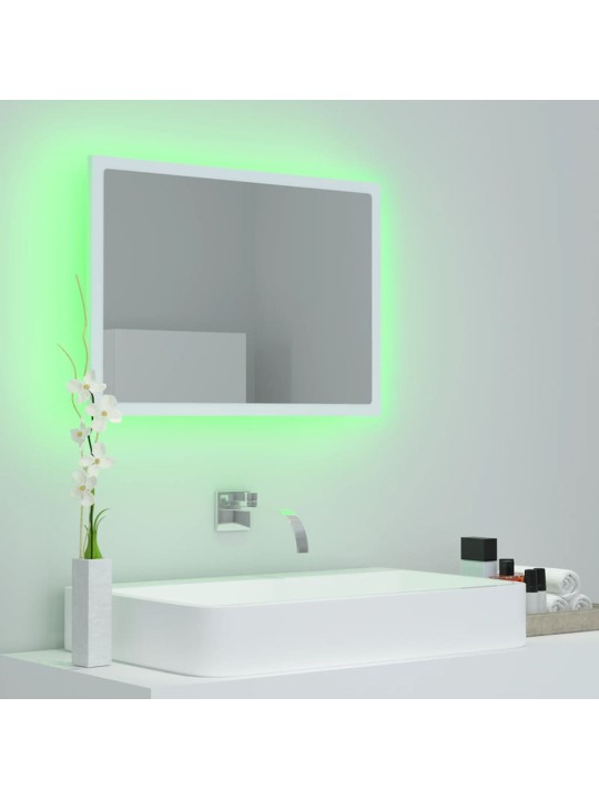 LED koupelnové zrcadlo bílé 60 x 8,5 x 37 cm akrylové