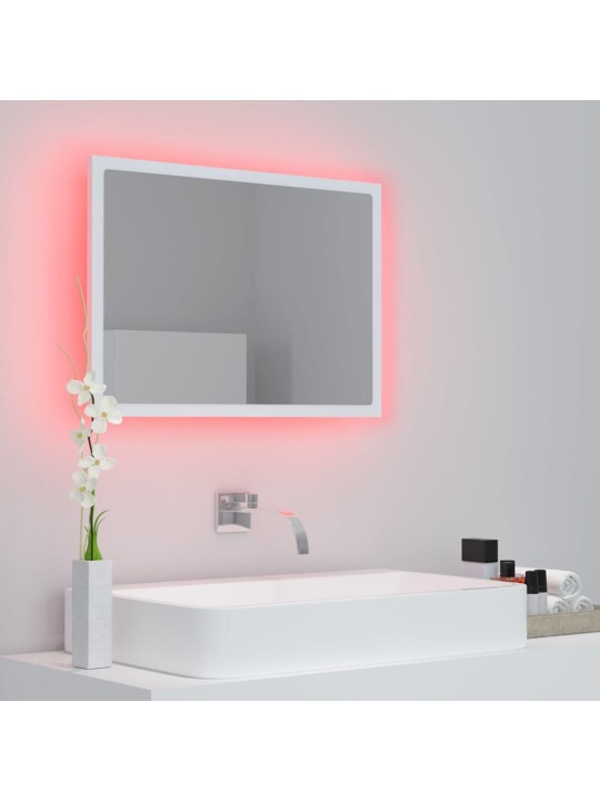 LED koupelnové zrcadlo bílé 60 x 8,5 x 37 cm akrylové