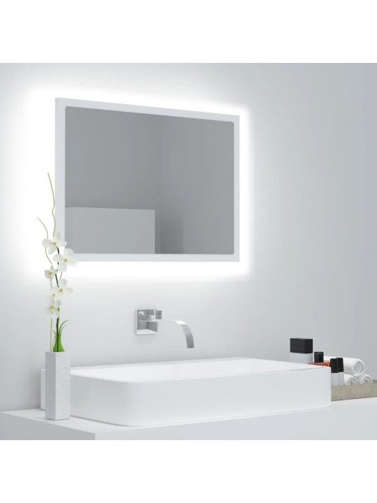 LED koupelnové zrcadlo bílé 60 x 8,5 x 37 cm akrylové