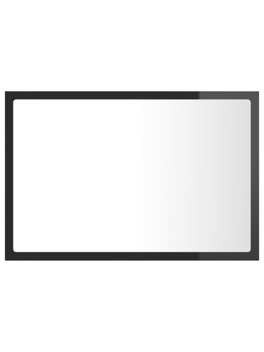LED koupelnové zrcadlo šedé vysoký lesk 60x8,5x37 cm akrylové