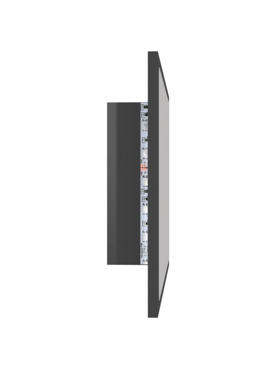 LED koupelnové zrcadlo šedé vysoký lesk 60x8,5x37 cm akrylové