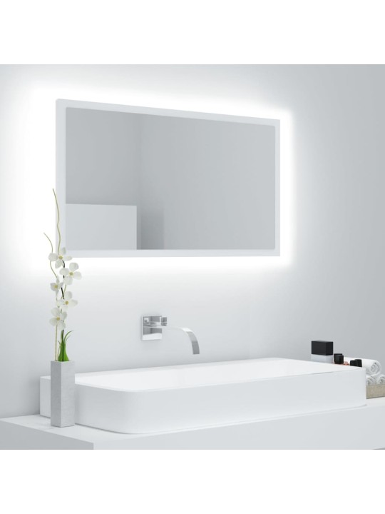 LED koupelnové zrcadlo bílé 80 x 8,5 x 37 cm akrylové
