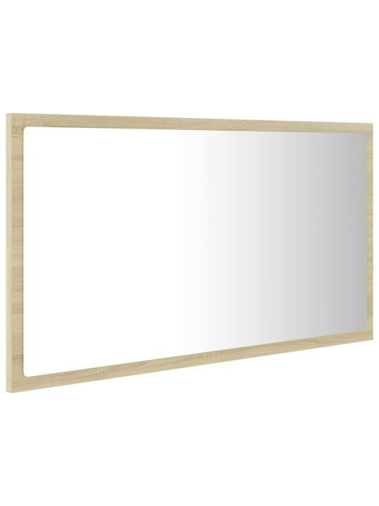 LED koupelnové zrcadlo dub sonoma 80 x 8,5 x 37 cm akrylové