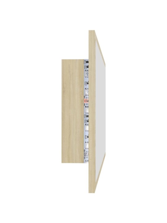 LED koupelnové zrcadlo dub sonoma 80 x 8,5 x 37 cm akrylové