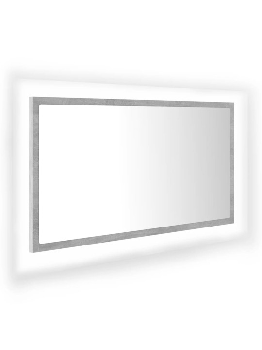 LED koupelnové zrcadlo betonově šedé 80 x 8,5 x 37 cm akrylové