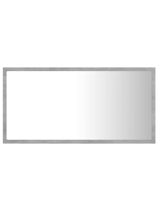 LED koupelnové zrcadlo betonově šedé 80 x 8,5 x 37 cm akrylové