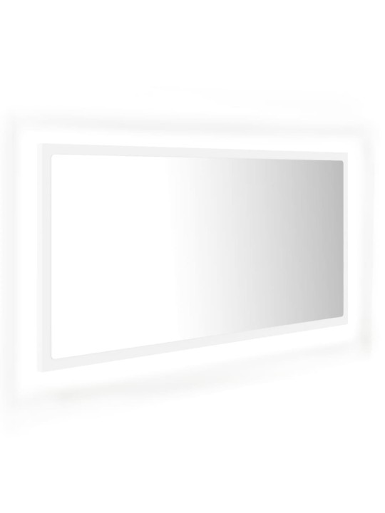 LED koupelnové zrcadlo bílé 90 x 8,5 x 37 cm akrylové