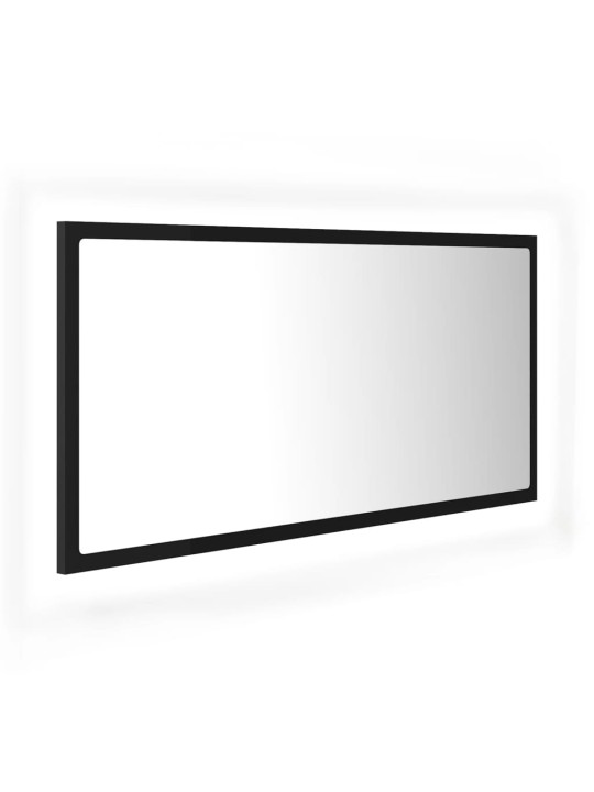 LED koupelnové zrcadlo černé 90 x 8,5 x 37 cm akrylové