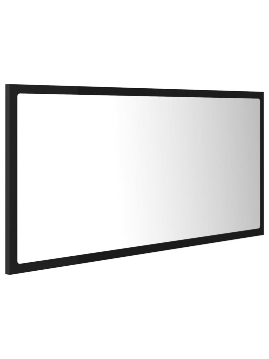 LED koupelnové zrcadlo černé 90 x 8,5 x 37 cm akrylové