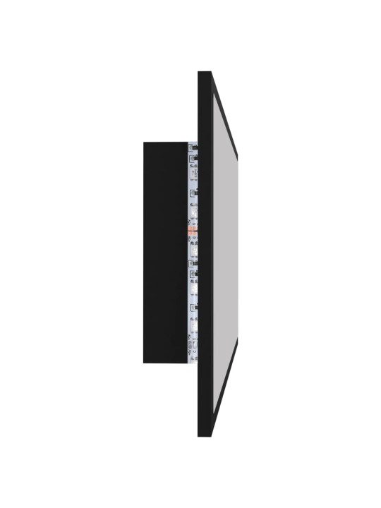 LED koupelnové zrcadlo černé 90 x 8,5 x 37 cm akrylové
