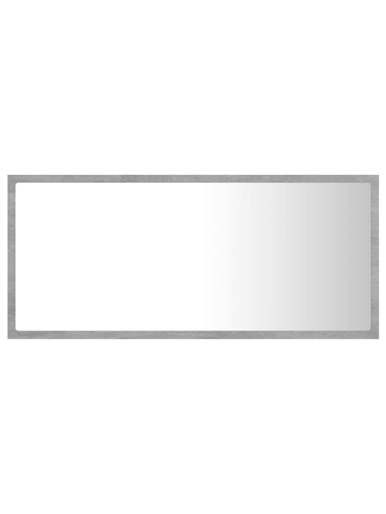 LED koupelnové zrcadlo betonově šedé 90 x 8,5 x 37 cm akrylové