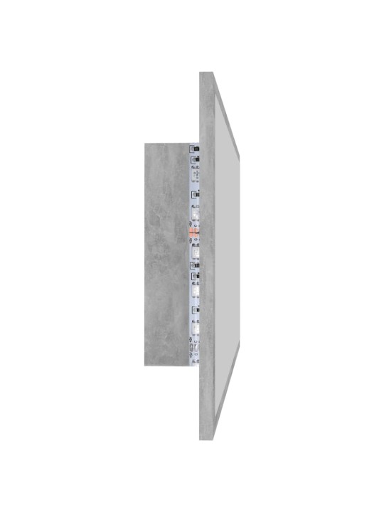 LED koupelnové zrcadlo betonově šedé 90 x 8,5 x 37 cm akrylové