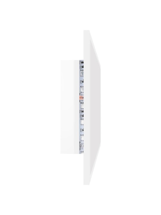 LED koupelnové zrcadlo bílé vysoký lesk 90x8,5x37 cm akrylové