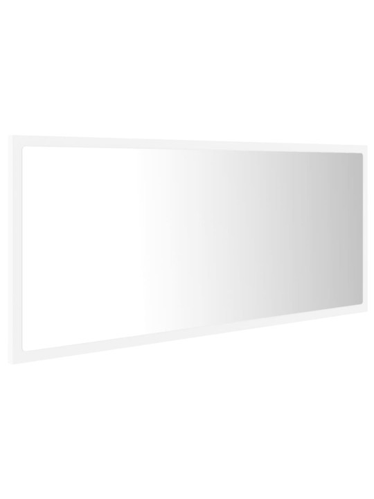 LED koupelnové zrcadlo bílé 100 x 8,5 x 37 cm akrylové