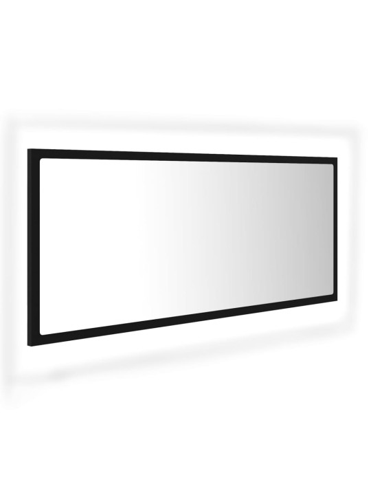 LED koupelnové zrcadlo černé 100 x 8,5 x 37 cm akrylové
