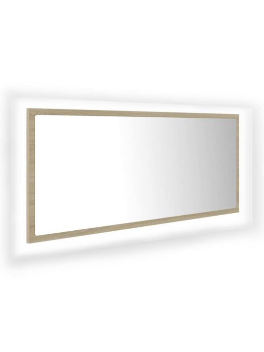 LED koupelnové zrcadlo dub sonoma 100 x 8,5 x 37 cm akrylové