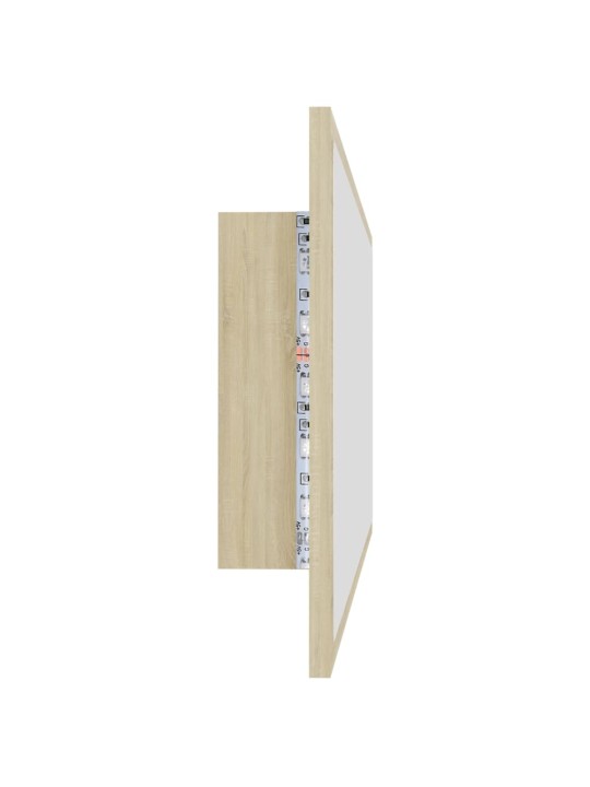 LED koupelnové zrcadlo dub sonoma 100 x 8,5 x 37 cm akrylové
