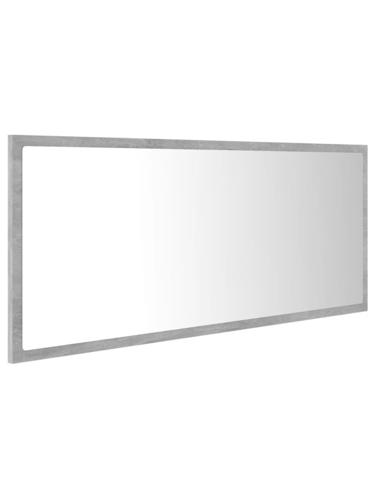 LED koupelnové zrcadlo betonově šedé 100 x 8,5 x 37 cm akrylové
