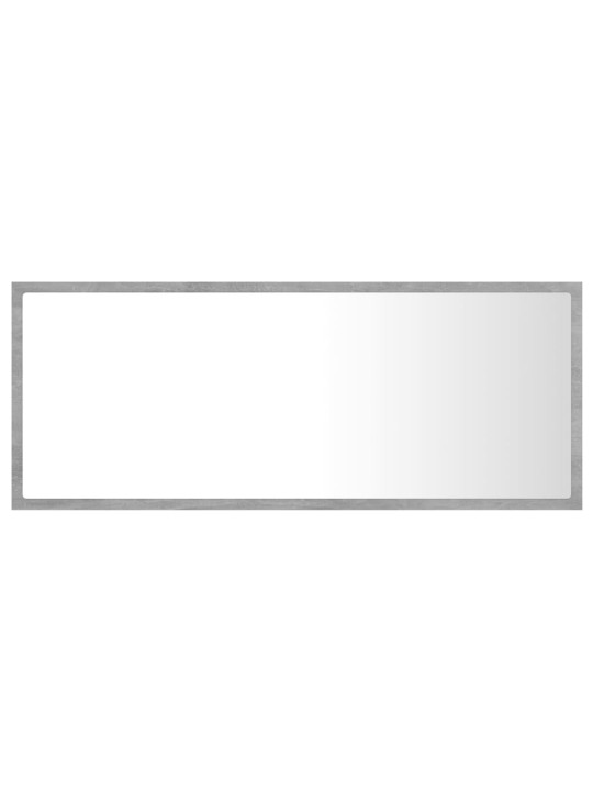 LED koupelnové zrcadlo betonově šedé 100 x 8,5 x 37 cm akrylové