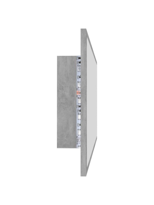 LED koupelnové zrcadlo betonově šedé 100 x 8,5 x 37 cm akrylové