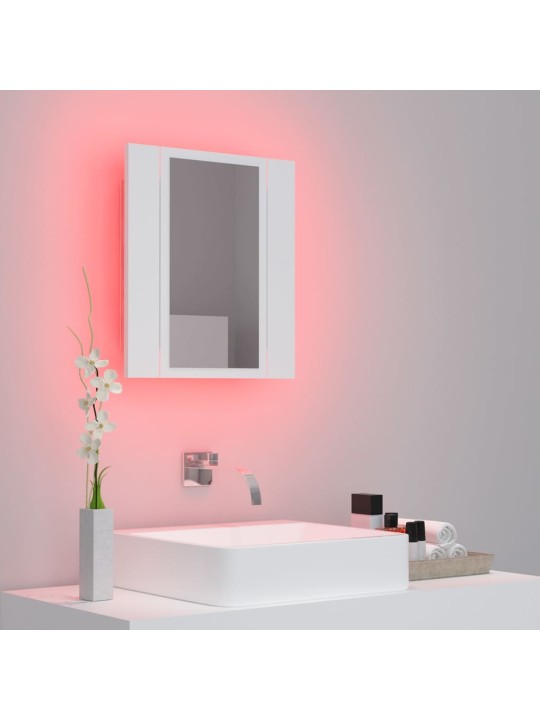 LED koupelnová skříňka se zrcadlem bílá 40 x 12 x 45 cm akryl