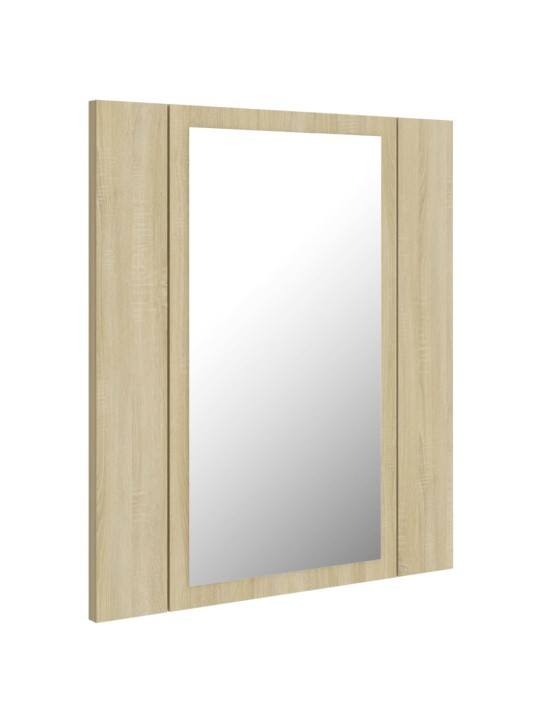 LED koupelnová skříňka se zrcadlem dub sonoma 40x12x45 cm akryl