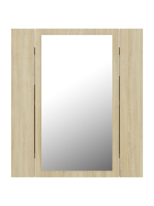 LED koupelnová skříňka se zrcadlem dub sonoma 40x12x45 cm akryl