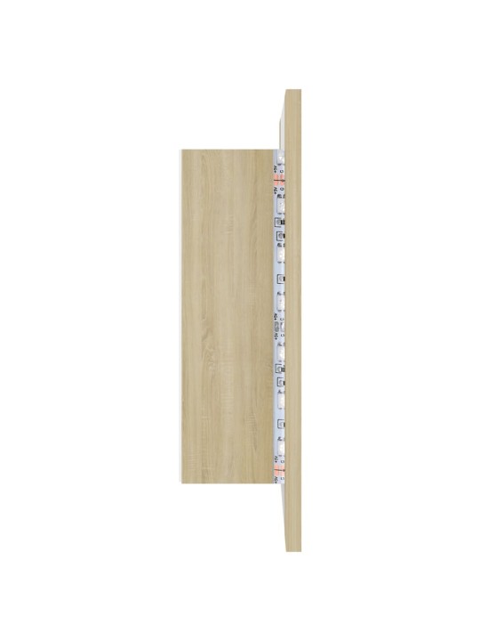 LED koupelnová skříňka se zrcadlem dub sonoma 40x12x45 cm akryl