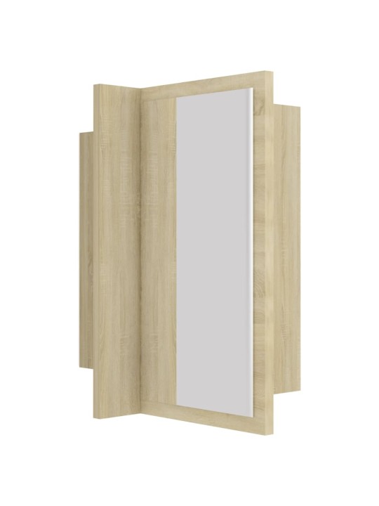 LED koupelnová skříňka se zrcadlem dub sonoma 40x12x45 cm akryl