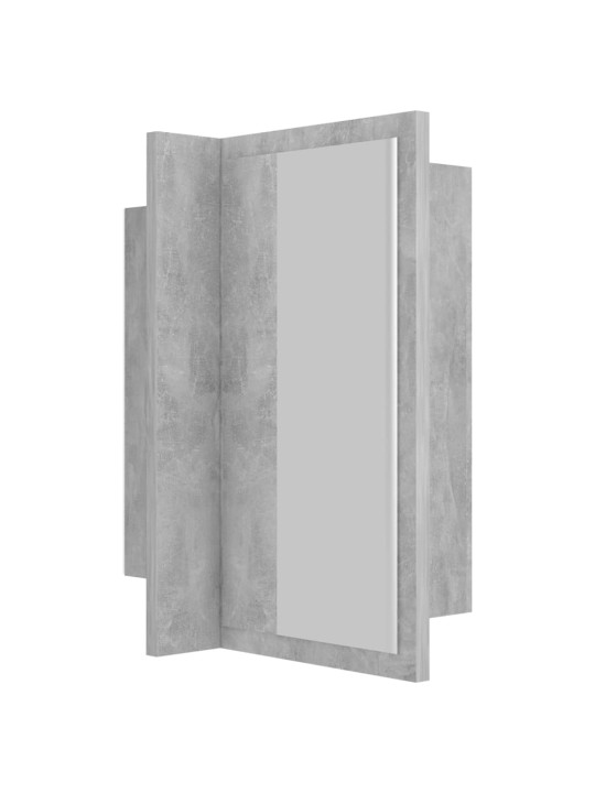LED koupelnová skříňka se zrcadlem betonově šedá 40x12x45 cm