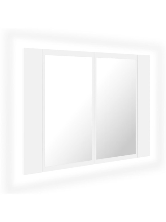LED koupelnová skříňka se zrcadlem bílá 60 x 12 x 45 cm akryl