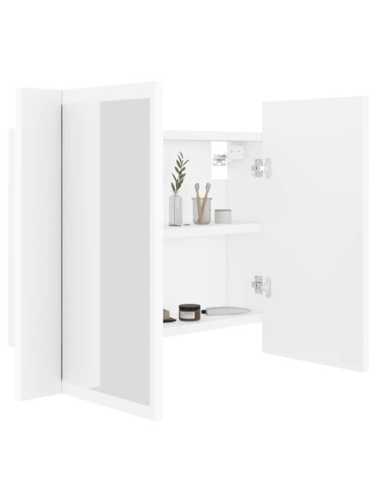 LED koupelnová skříňka se zrcadlem bílá 60 x 12 x 45 cm akryl