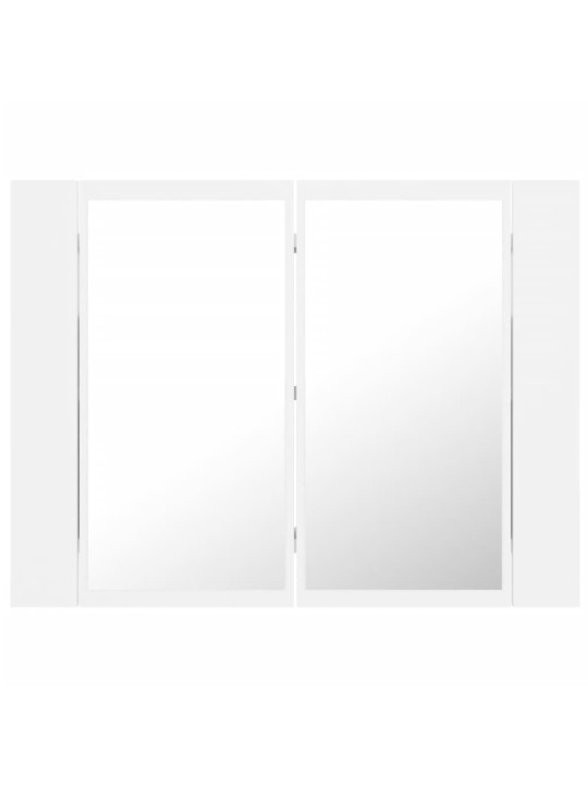 LED koupelnová skříňka se zrcadlem bílá 60 x 12 x 45 cm akryl