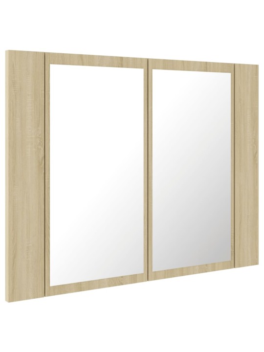 LED koupelnové zrcadlo dub sonoma 60 x 12 x 45 cm akrylové