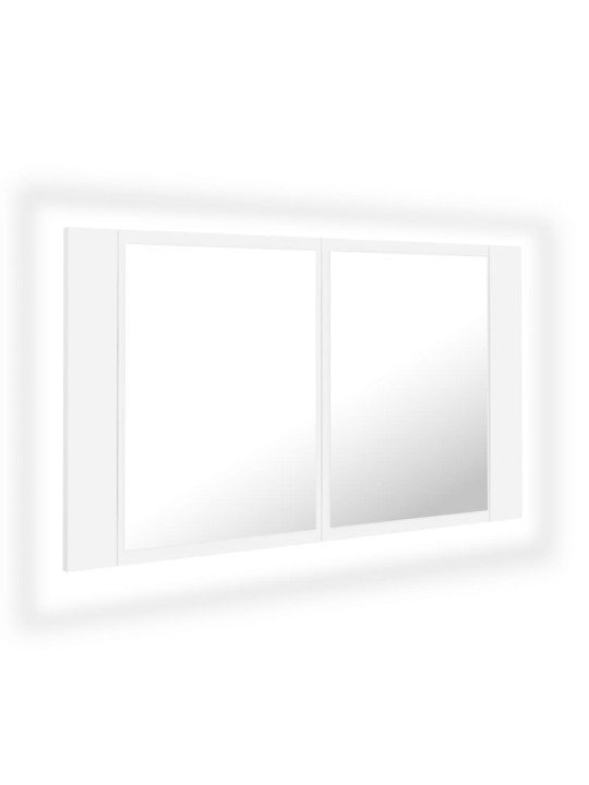 LED koupelnová skříňka se zrcadlem bílá 80 x 12 x 45 cm akryl