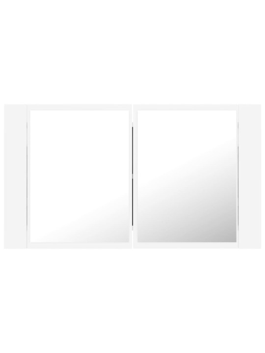 LED koupelnová skříňka se zrcadlem bílá 80 x 12 x 45 cm akryl